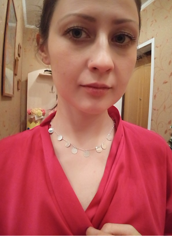 Sequin Metal Choker Necklace