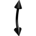 Black Anodized Titanium Cone Eyebrow Ring
