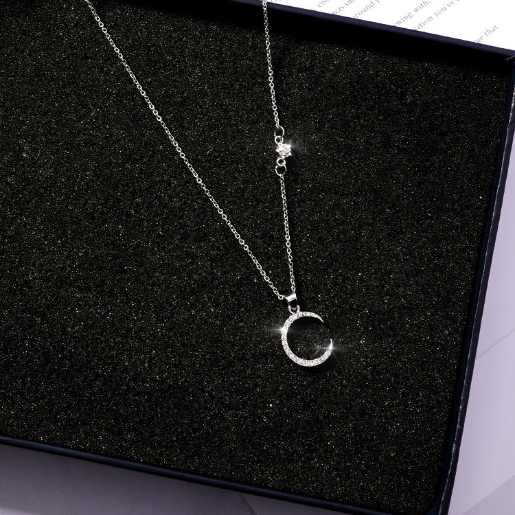 Trendy Moon Charm Choker Necklace for Women