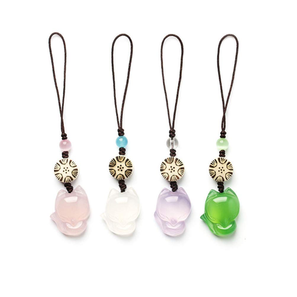 Cell Phone Strap Charm Pendant Cartoon Fox Phone Charm Hanging Keychain for Women Phone Decorations Charm