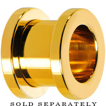 4G Gold Plated Screw Fit Tunnel