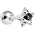 18G 1/4 Crystalline Gem Gleaming Star Tragus Cartilage Earring