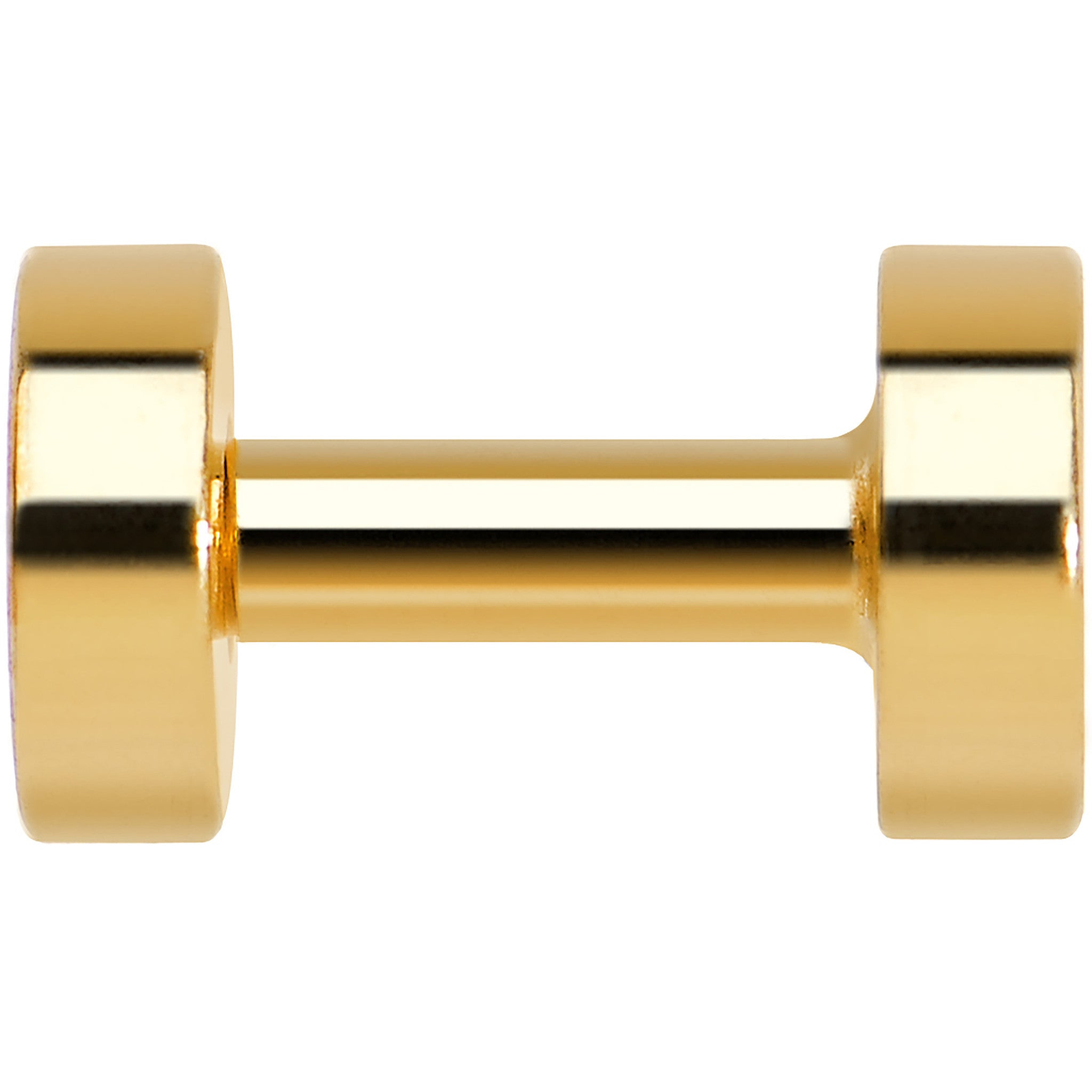 10G PVD Gold Titanium Screw Fit Tunnel