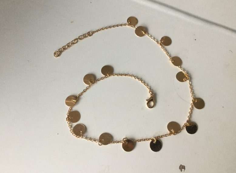 Sequin Metal Choker Necklace