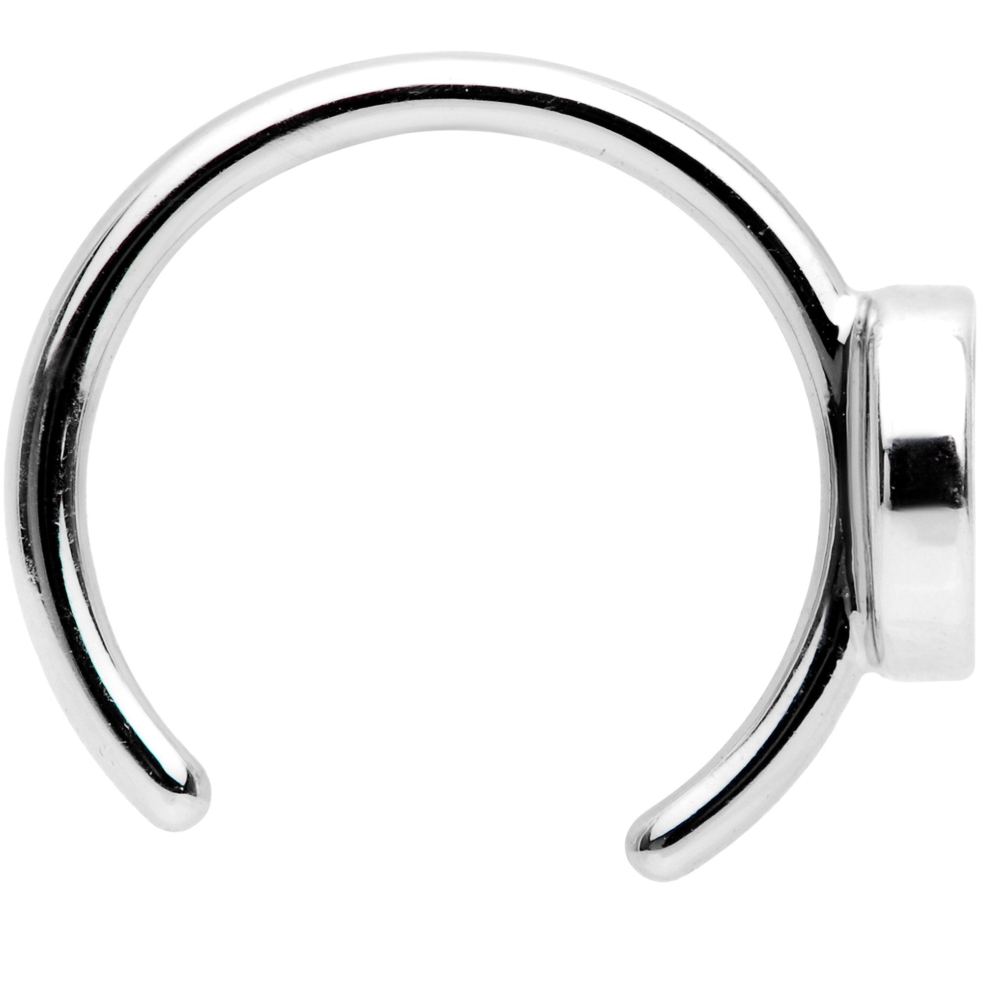 Black Crescent Moon and Star Non Pierced Ear Cuff