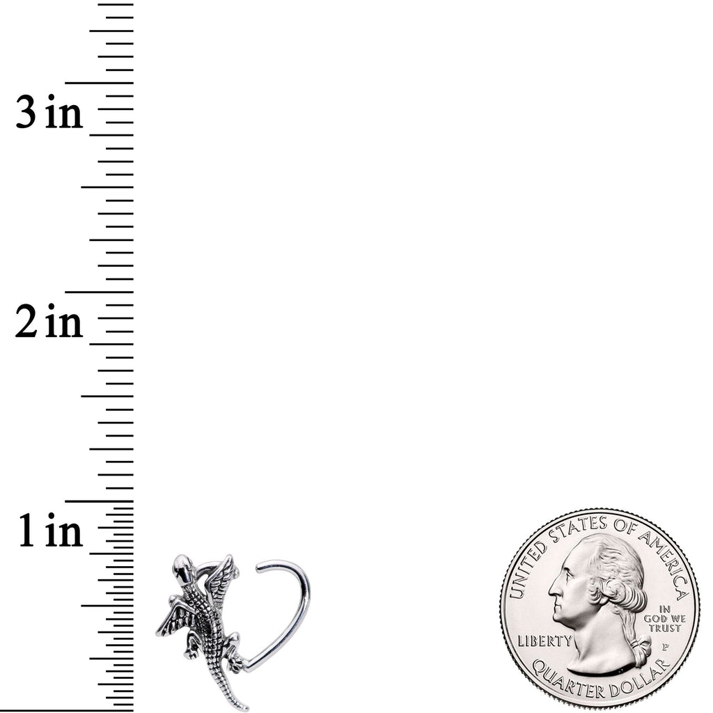 16G 3/8 Climbing Dragon Right Heart Closure Ring