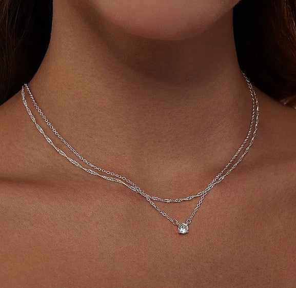 Minimalist Diamond Choker Necklace