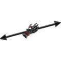 14G Red Gem Black Skeleton Hand Halloween Industrial Barbell 38mm
