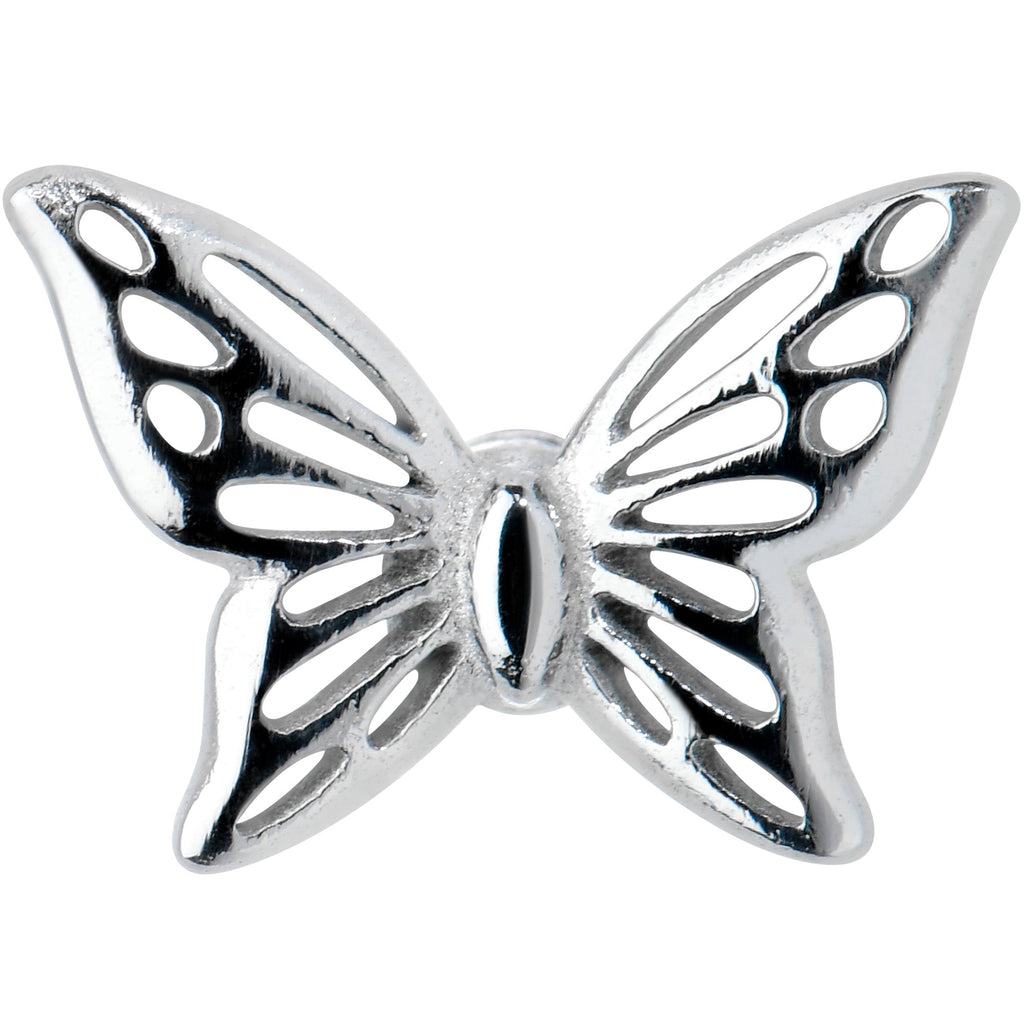 Open Wings Airy Butterfly Barbell Tongue Ring