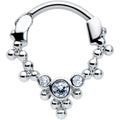 16G 5/16 Clear CZ Gem Princess Cartilage Clicker