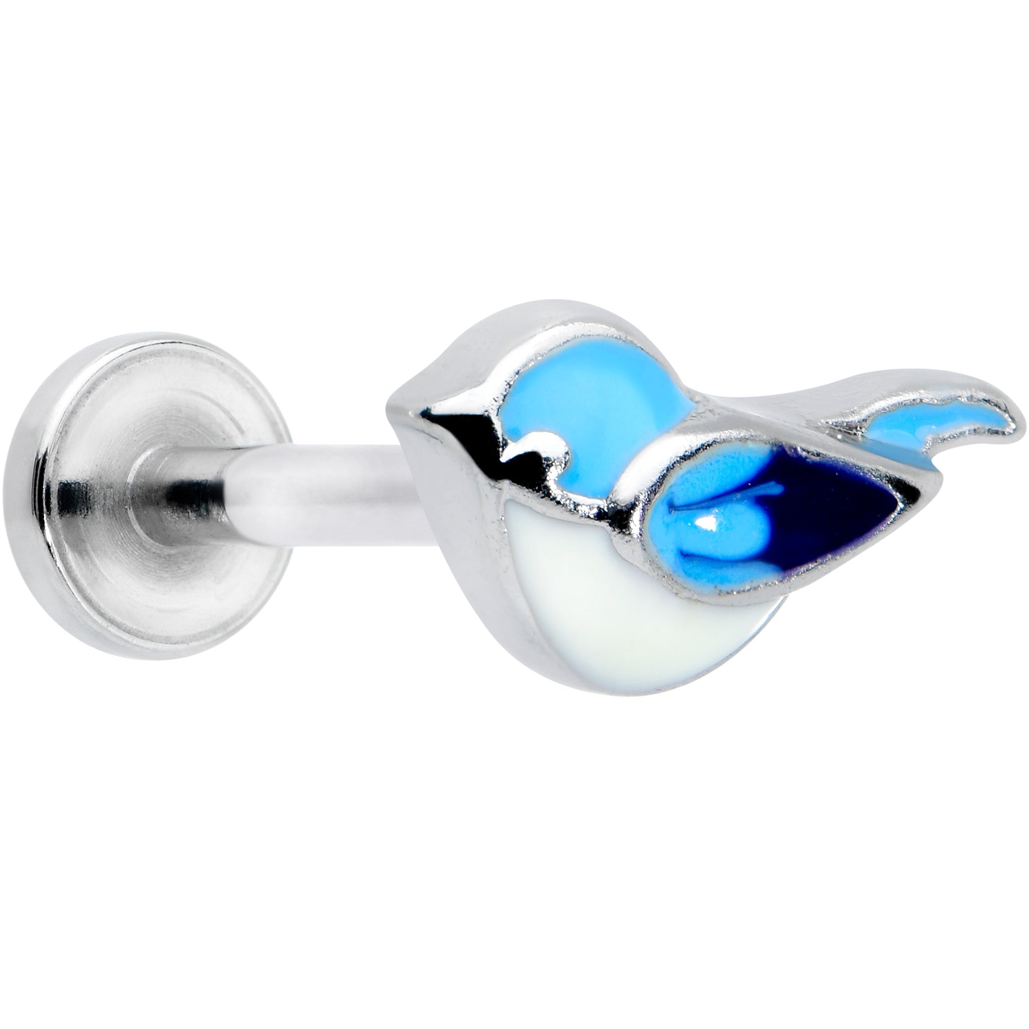 16G 5/16 Happy Little Blue Bird Labret Monroe Tragus