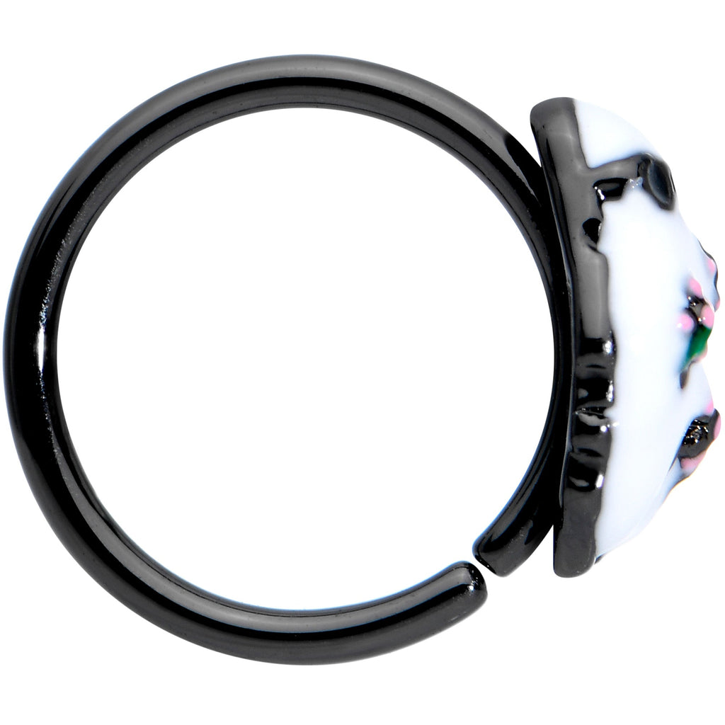 20G 5/16 Black Hipster Ghost Halloween Nose Hoop