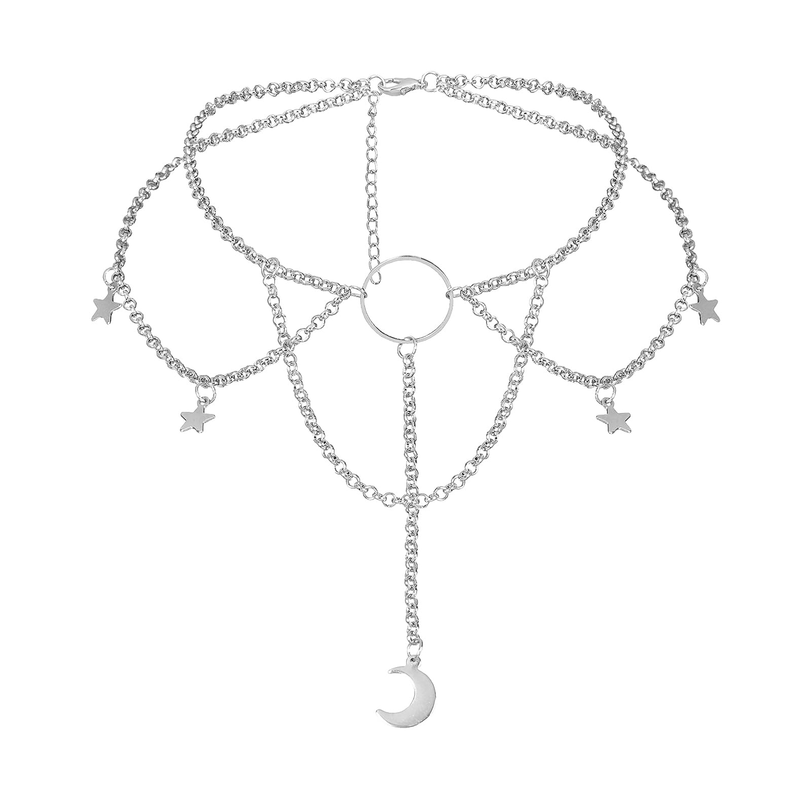 AOEDEJ Moon Choker Necklace Black Choker Necklace for Women Moon Choker Goth Necklaces for Women Black Necklace for Women (Style 2)