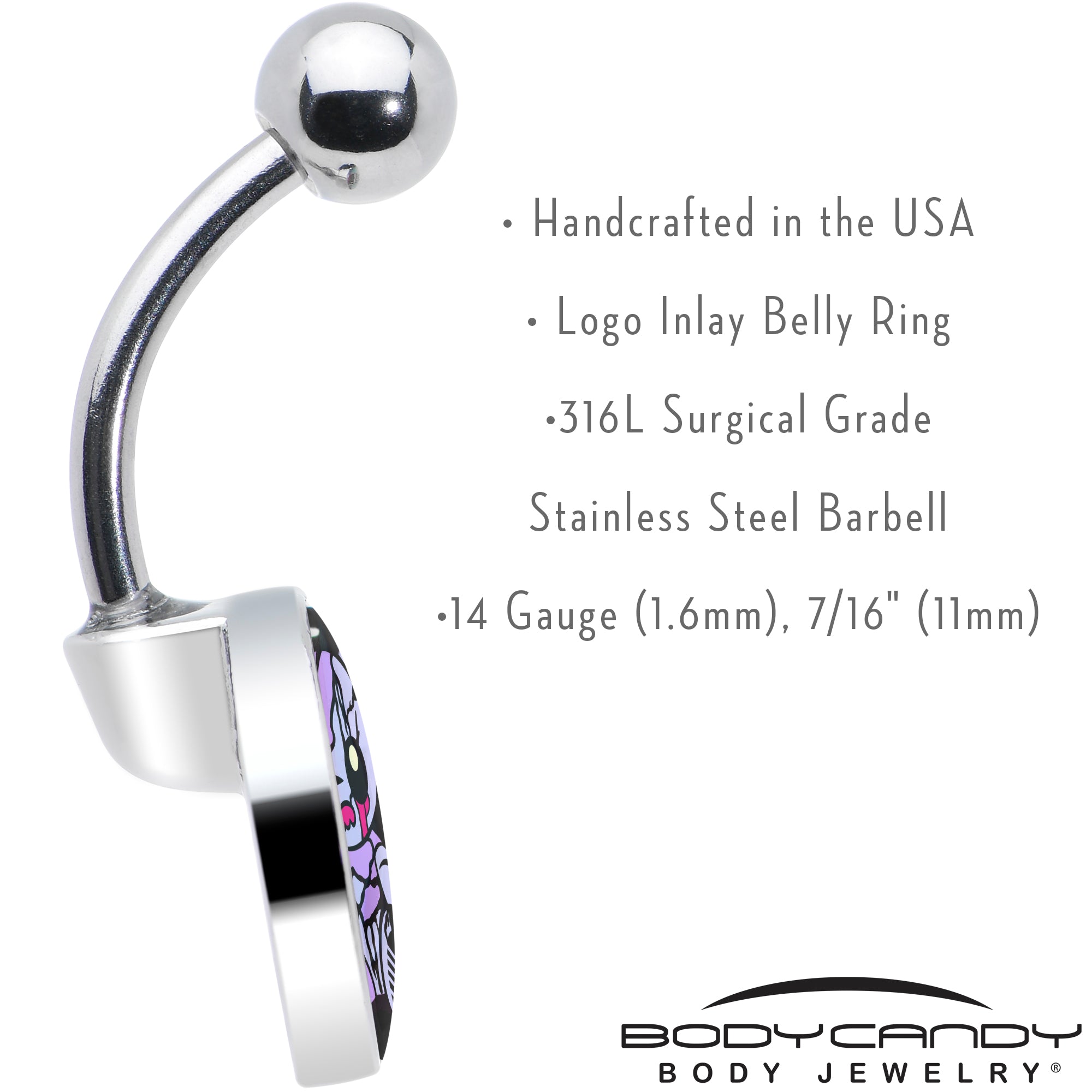 Attitude Teddy Bear Belly Ring by Onyx O