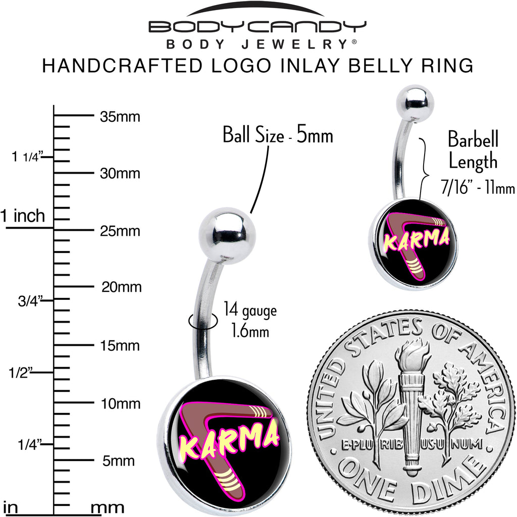 Karmic Boomerang Belly Ring by Onyx O