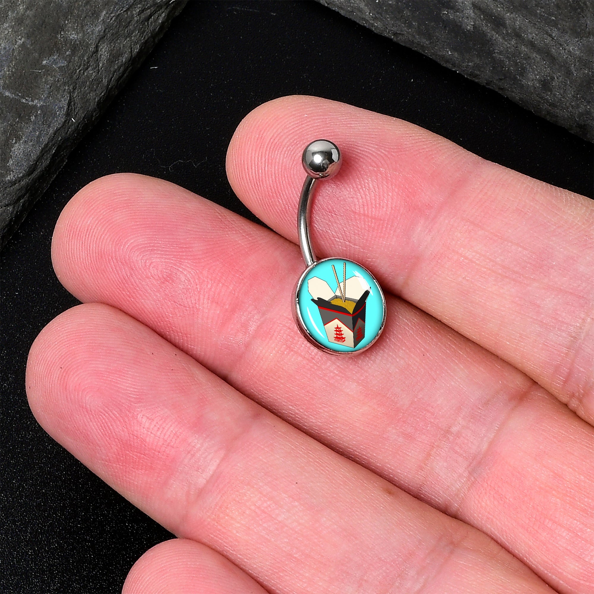 Chinese Take Out Belly Ring by Onyx O