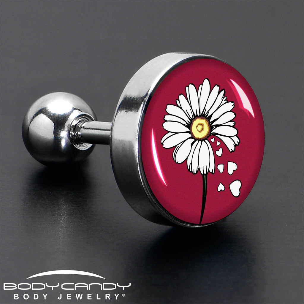 16G 1/4 Love Me Not Flower Tragus Cartilage Earring by Onyx O