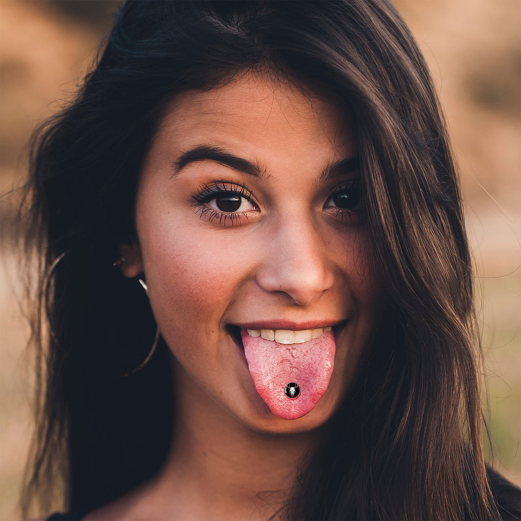 Holiday Dead Nosed Reindeer Barbell Tongue Ring by Onyx O