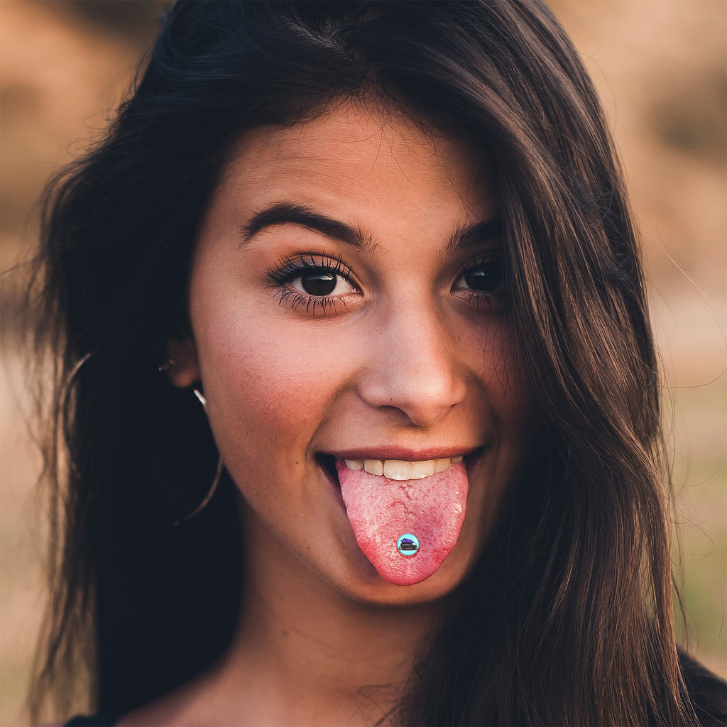 Holiday Christmas Hearse Barbell Tongue Ring by Onyx O