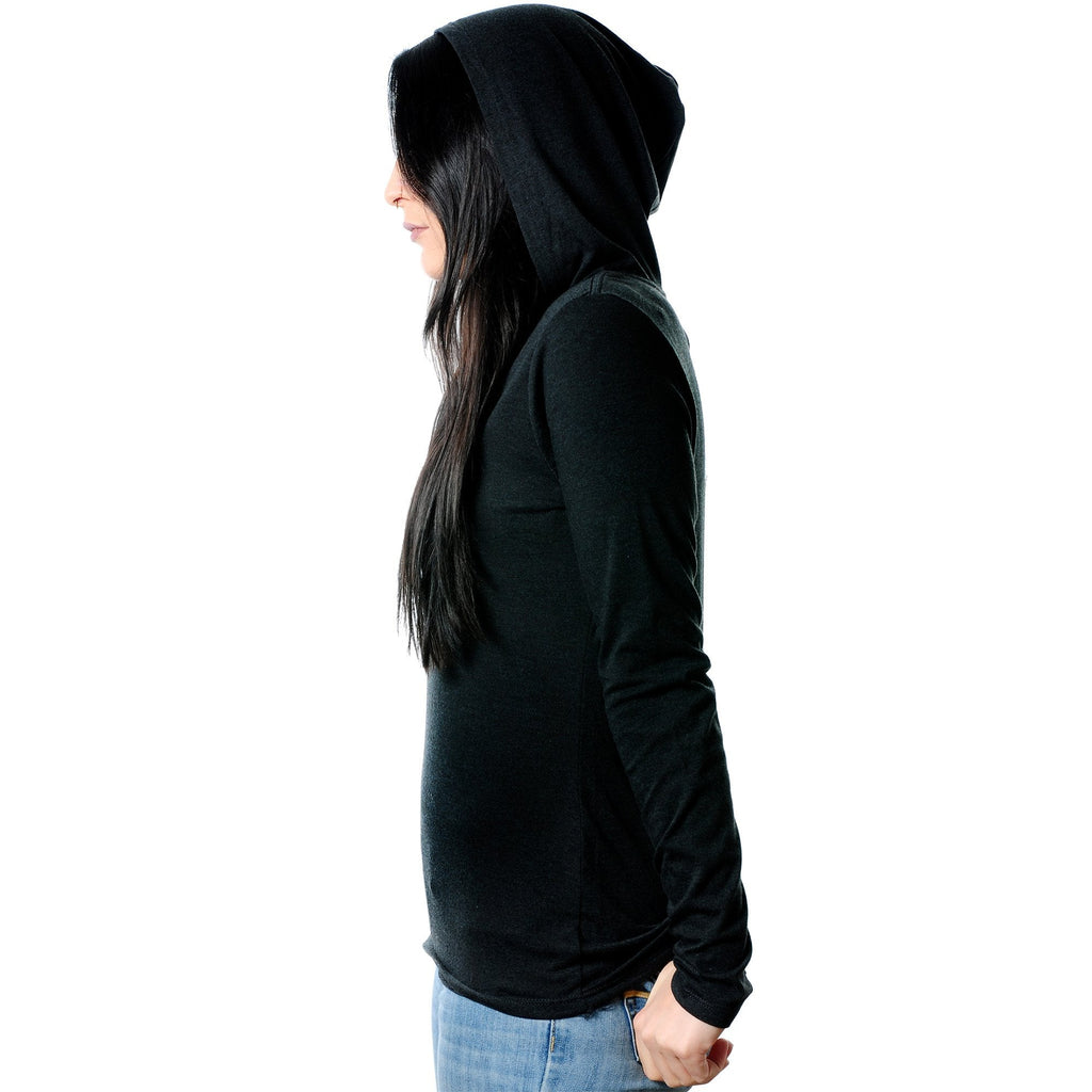 My Piercings Are My Story Black Tapered Long Sleeve Hoodie