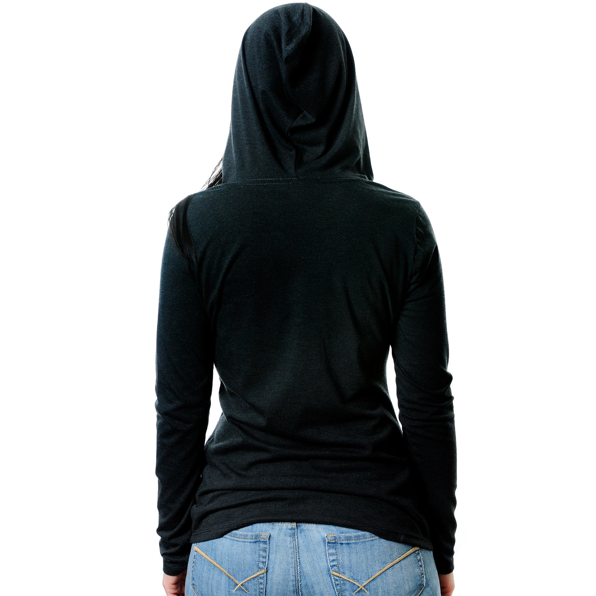 My Piercings Are My Story Black Tapered Long Sleeve Hoodie