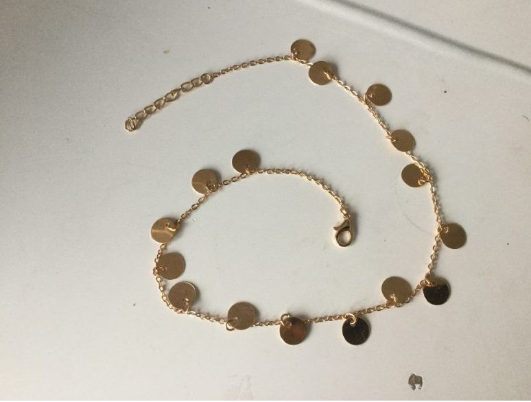Sequin Metal Choker Necklace