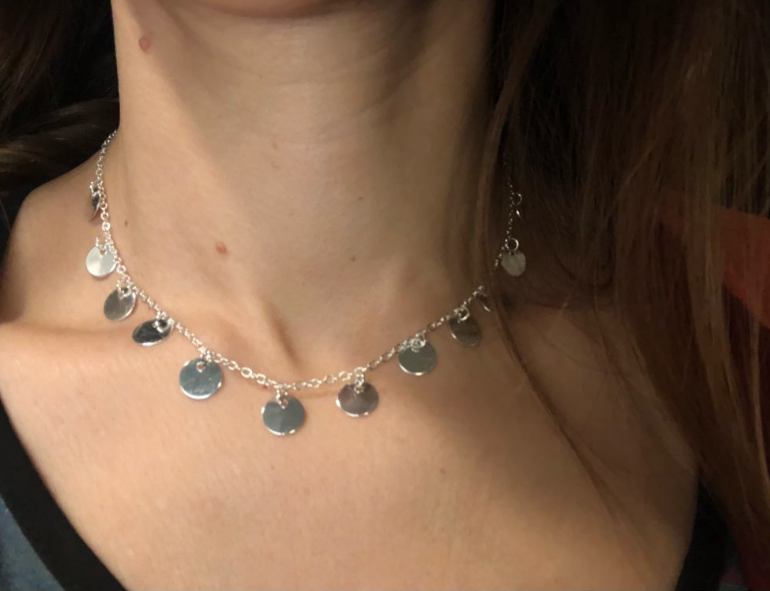 Sequin Metal Choker Necklace