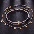 Layered Star Necklace Choker