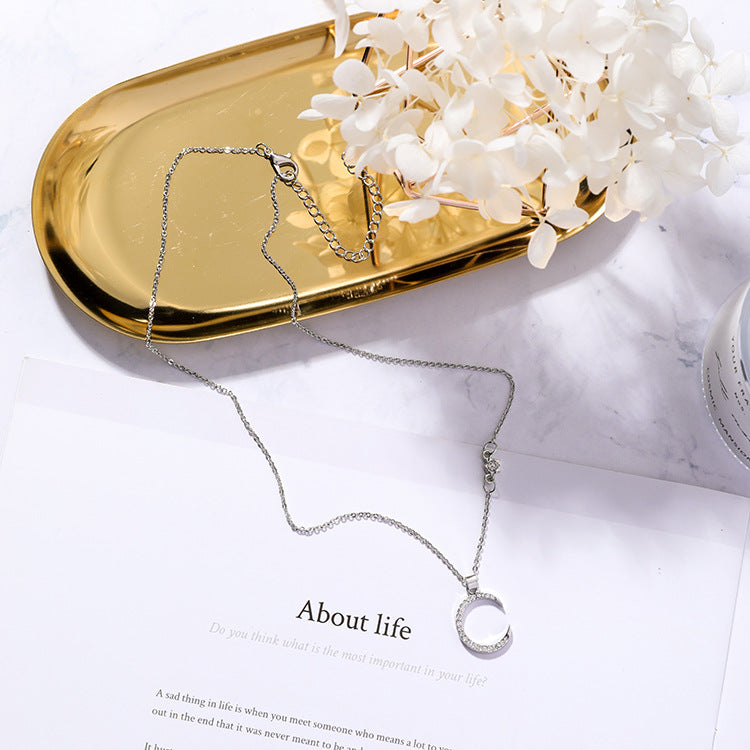 Trendy Moon Charm Choker Necklace for Women