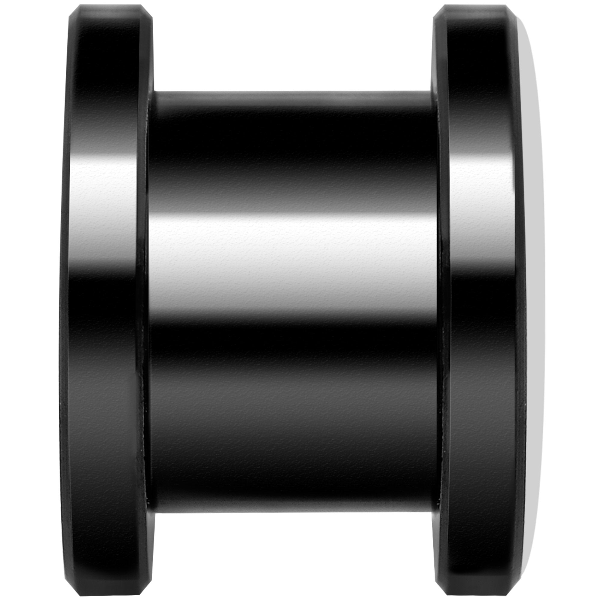 Pink Black Skull Black Anodized Screw Fit Plug Set 00G