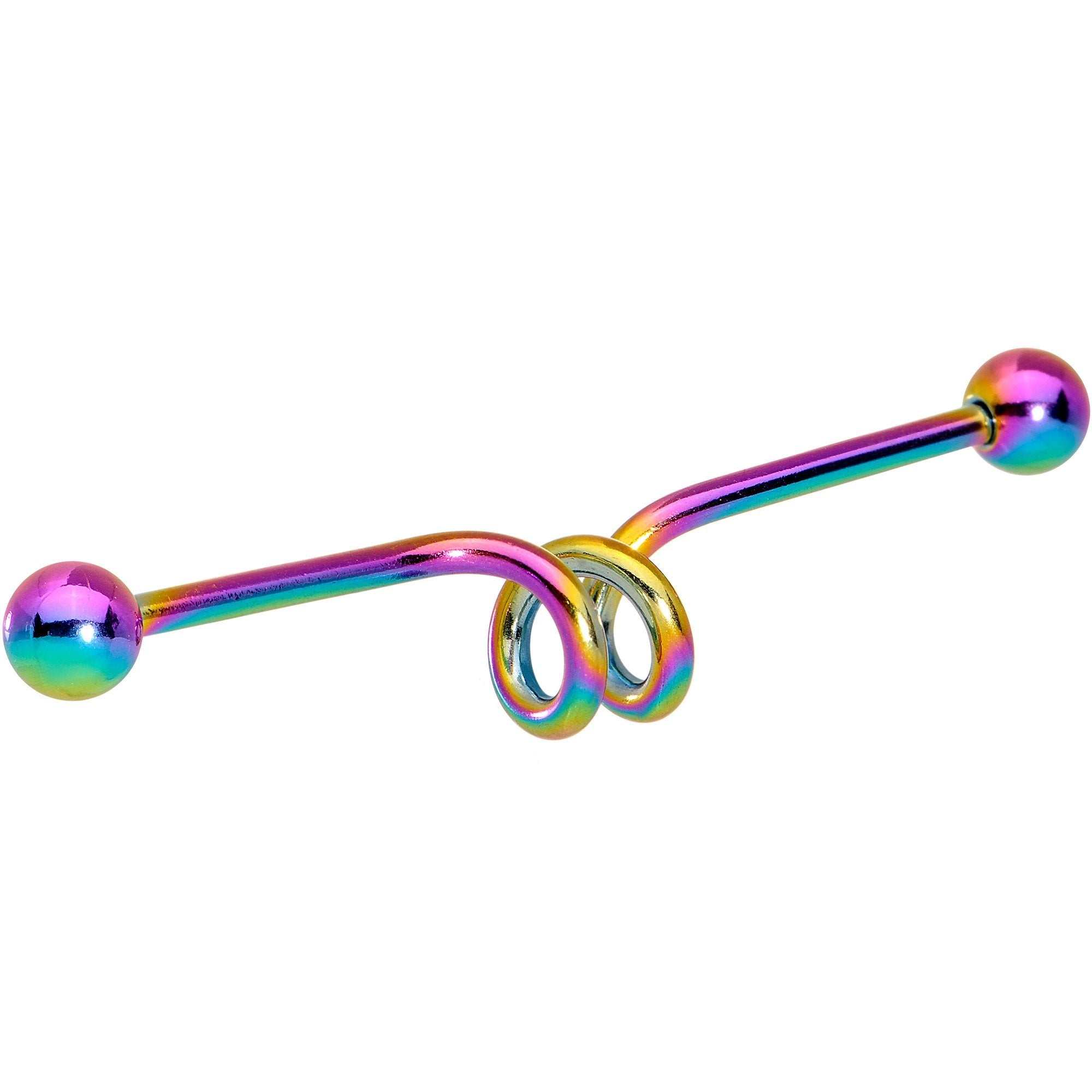 14G Multi Color Spiral Industrial Project Bar Set of 5 40mm