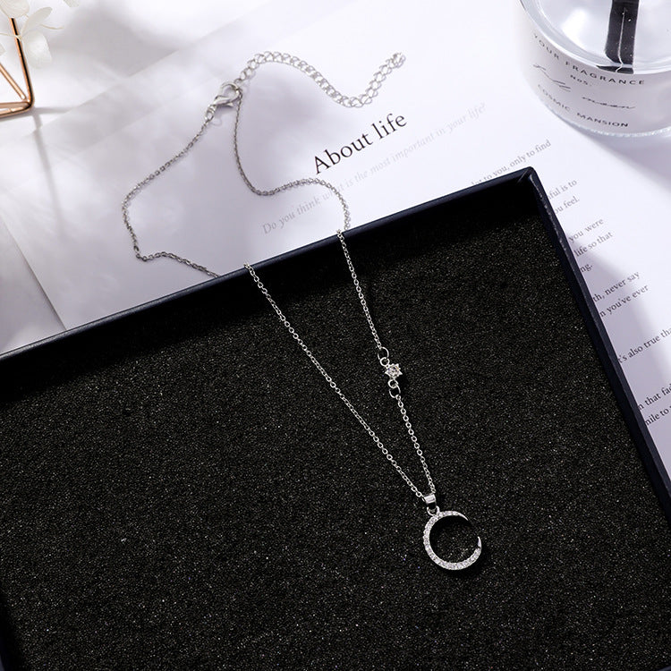 Trendy Moon Charm Choker Necklace for Women