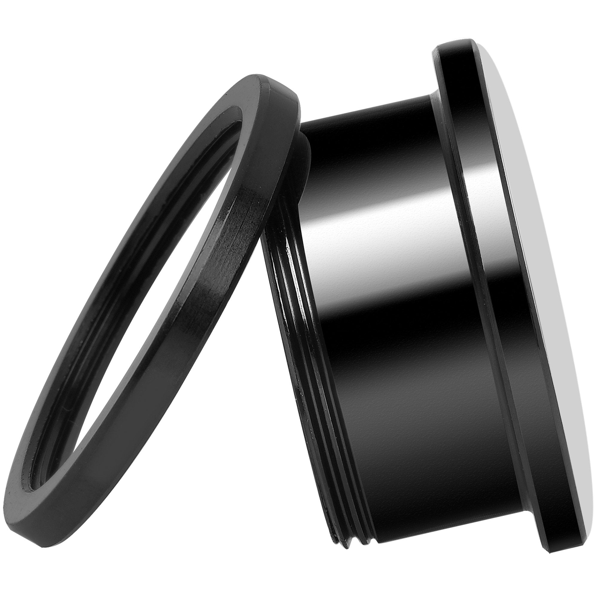 Full Color Leopard Eyes Black Anodized Screw Fit Plug Set 18mm