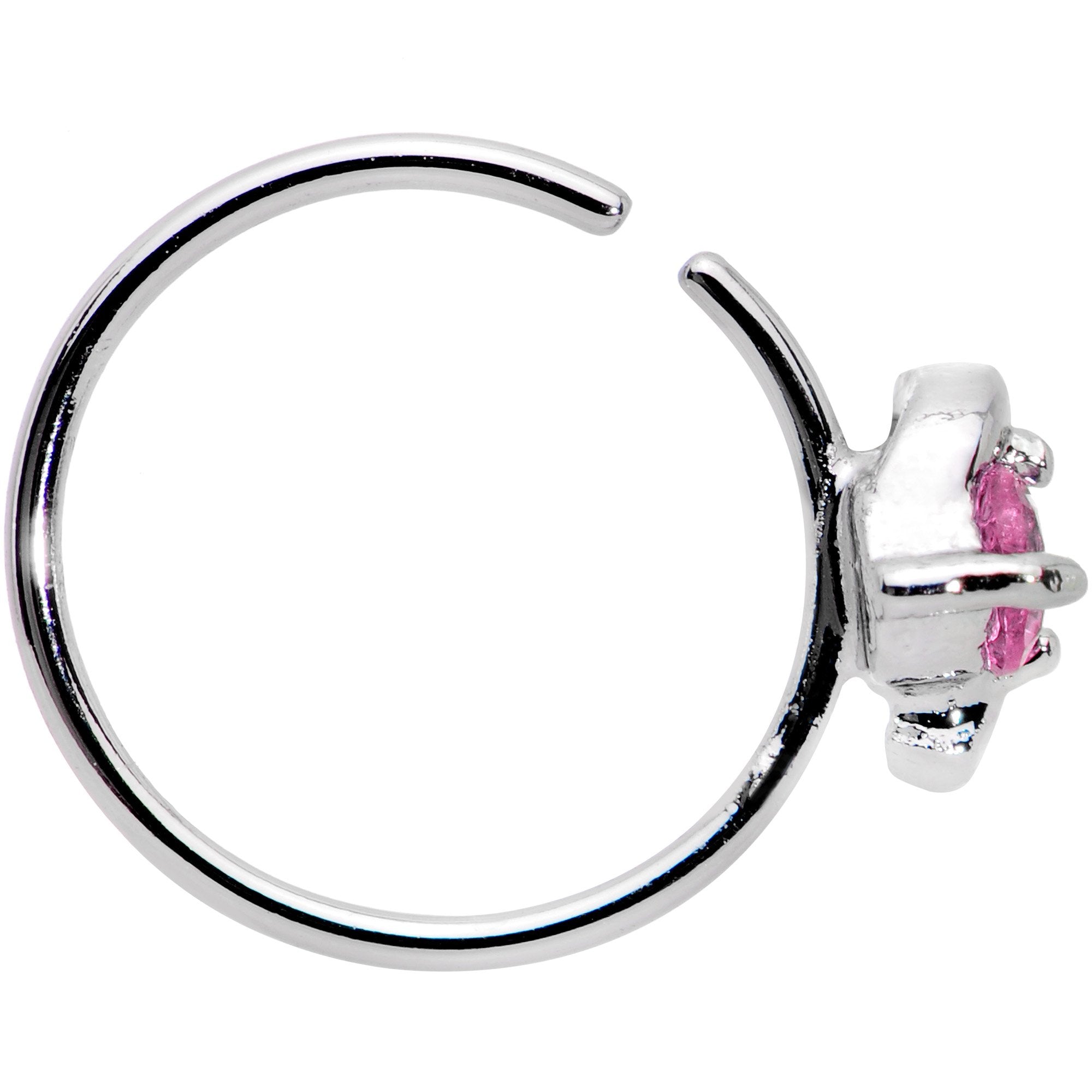 20G 3/8 Pink Gem Sassy Seamless Circular Ring