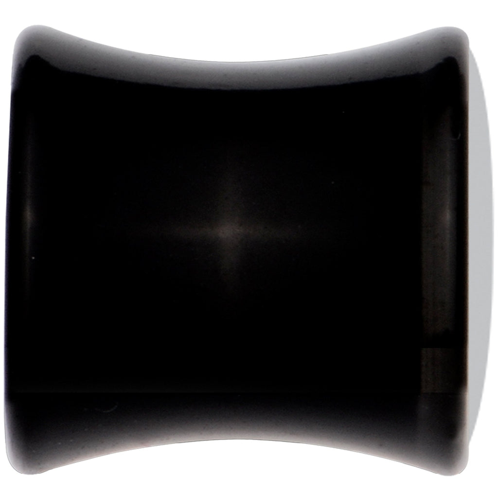 Black Acrylic Man Woman Floral Silhouette Saddle Plug Set 0G
